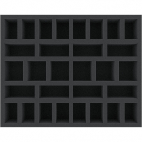 FSFJ055BO 55 mm full-size foam tray with 30 compartments