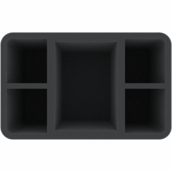 HSMEVL140BO 140 mm Half-Size foam tray with 5 compartments