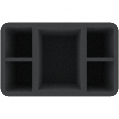 HSMEVL140BO 140 mm Half-Size foam tray with 5 compartments