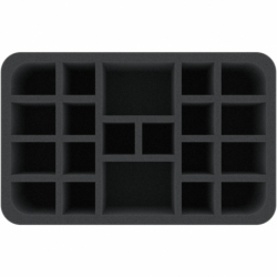 HSMEDN080BO 80 mm Half-Size foam tray with 20 compartments
