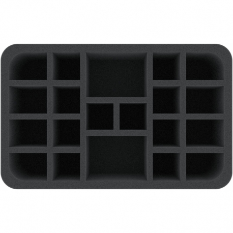 HSMEDN080BO 80 mm Half-Size foam tray with 20 compartments