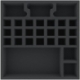 AGMEZQ055BO 295 mm x 295 mm x 55 mm foam tray for board games with 27 compartments