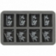HS040BF02BO 40 mm Half-Size foam tray with 8 compartments