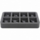 HS040BF02BO 40 mm Half-Size foam tray with 8 compartments