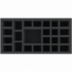 DKMEPU065BO 300 mm x 150 mm x 65 mm foam tray for board games - 24 compartments