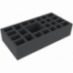DKMEPU065BO 300 mm x 150 mm x 65 mm foam tray for board games - 24 compartments