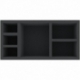 DKMEPT085BO 300 mm x 150 mm x 85 mm foam tray for board games - 6 compartments