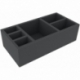 DKMEPT085BO 300 mm x 150 mm x 85 mm foam tray for board games - 6 compartments