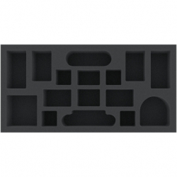 DKMEPV045BO 300 mm x 150 mm x 45 mm foam tray for board games - 16 compartments