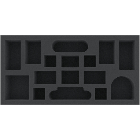 DKMEPV045BO 300 mm x 150 mm x 45 mm foam tray for board games - 16 compartments