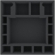 AGMEQN060BO 295 mm x 295 mm x 60 mm foam tray for board games - 16 compartments