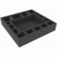 AGMEQN060BO 295 mm x 295 mm x 60 mm foam tray for board games - 16 compartments