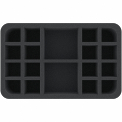 HSMEIL060BO 60 mm Half-Size foam tray with 18 compartments