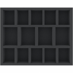 FSMEQM050BO 50 mm Full-Size foam tray with 14 compartments