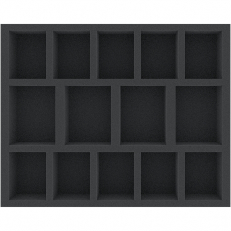 FSMEQM050BO 50 mm Full-Size foam tray with 14 compartments