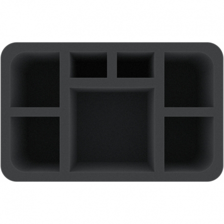 HSMEME110BO 110 mm Half-Size foam tray with 7 compartments