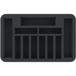 HSMFAF045BO 45 mm Half-Size foam tray with 11 compartments