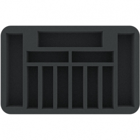 HSMFAF045BO 45 mm Half-Size foam tray with 11 compartments