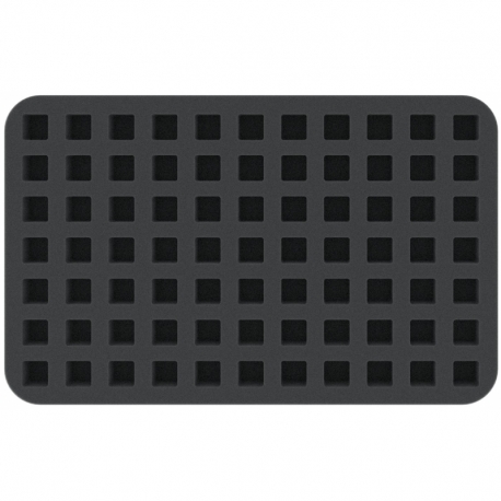 HSLN025BO 25 mm Half-Size foam tray with 77 compartments