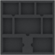 CBMEKK030BO 265 mm x 265 mm x 30 mm foam tray with 8 compartments for accessories