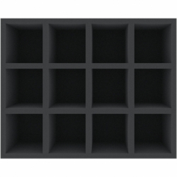 FSMEPQ100BO 100 mm Full-Size foam tray with 12 compartments
