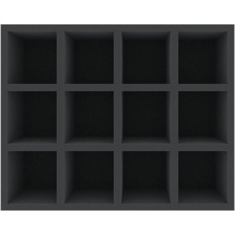 FSMEPQ100BO 100 mm Full-Size foam tray with 12 compartments