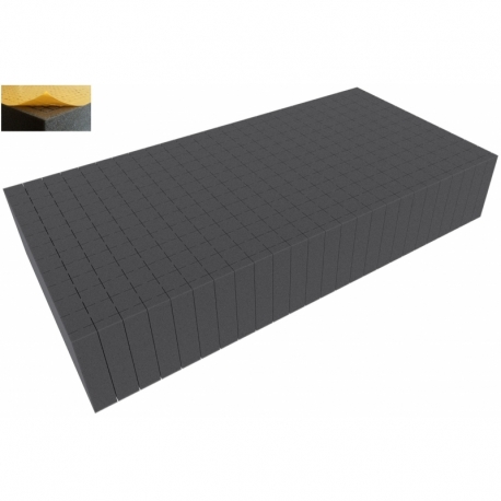 500 mm x 250 mm x 90 mm - Raster 20 mm - Pick and Pluck / Bandeja de espuma pre-cubierta autoadhesiva