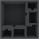 AFLC100BO 285 mm x 285 mm x 100 mm foam tray for board games - 6 compartments