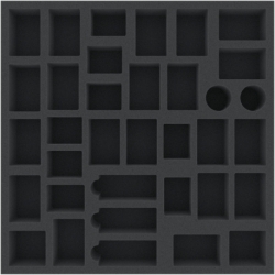 CNMEIA045BO 345 mm x 345 mm x 45 mm foam tray for board games - 35 compartments