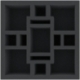 BKMEUJ060BO 178 mm x 178 mm x 60 mm foam tray for board games - 13 compartments
