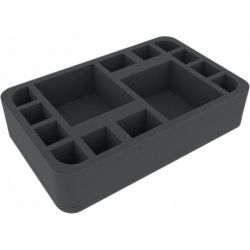 HSMEDK060BO 60 mm Feldherr Half-Size foam tray with 14 compartments