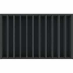 DSMELT065BO 65 mm Double-Size foam tray with 11 compartments