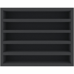 FSMELN065BO 65 mm Full-Size foam tray with 5 compartments