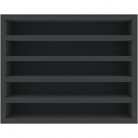 FSMELN065BO 65 mm Full-Size foam tray with 5 compartments