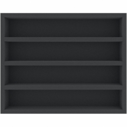 FSMELP050BO 50 mm Full-Size foam tray with 4 compartments