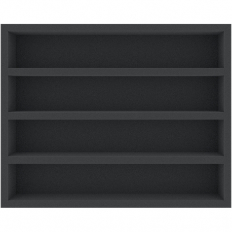 FSMELP050BO 50 mm Full-Size foam tray with 4 compartments