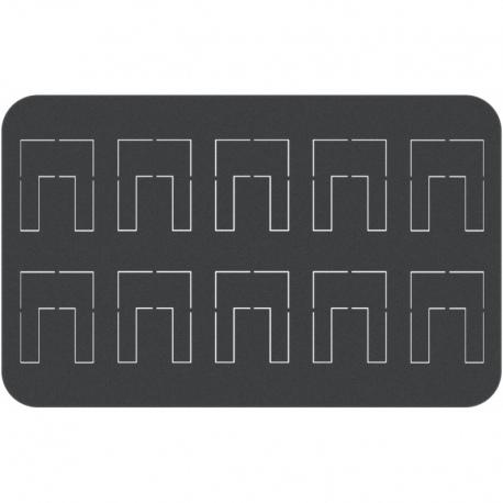 HSMERR020 20 mm Half-Size foam tray with 10 punch-outs