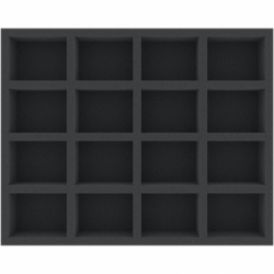 FSMEFP050BO Full-Size foam tray with 16 compartments