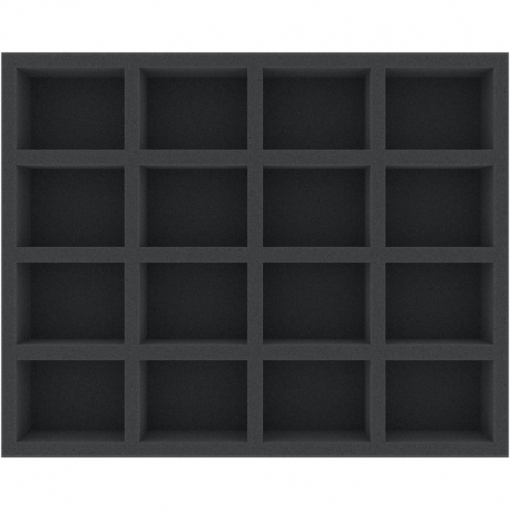 FSMEFP050BO Full-Size foam tray with 16 compartments