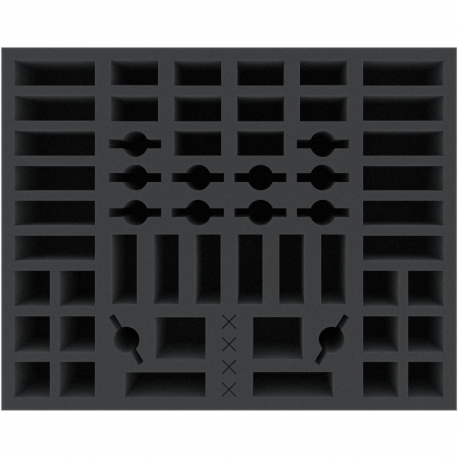 FSMEXT075BO 75 mm Full-Size foam tray with 56 compartments