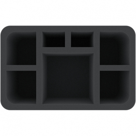 HSMEME120BO 120 mm Half-Size foam tray with 7 compartments