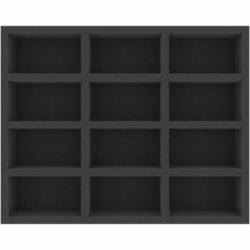 FSMEEY055BO 55 mm Full-Size foam tray with 12 compartments
