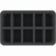HSBE060BO 60 mm Half-Size foam tray with 10 compartments
