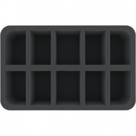 HSBE060BO 60 mm Half-Size foam tray with 10 compartments