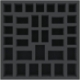 AFHU050BO 285 mm x 285 mm x 50 mm foam tray for board game boxes