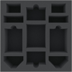 AFHV070BO 285 mm x 285 mm x 70 mm foam tray for board game boxes (11 slots)