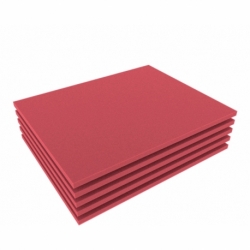 FS010Bred5 5pcs. 345 mm x 275 mm x 10 mm colored foam for Shadowboard red