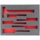 FS010Bred5 5pcs. 345 mm x 275 mm x 10 mm colored foam for Shadowboard red
