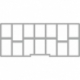 Feldherr 3-pieces Refill SET for Chessex Box SMALL - foam insert with 14 compartments