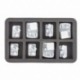 HS035BF02BO 35 mm half-size Figure Foam Tray for 8 large Flames of War Bases